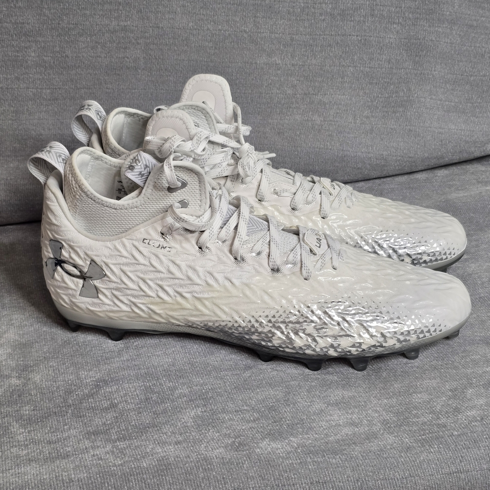 Under Armour Spotlight Clone 3.0 MC Football Cleats - Men's Size 13 Metallic New